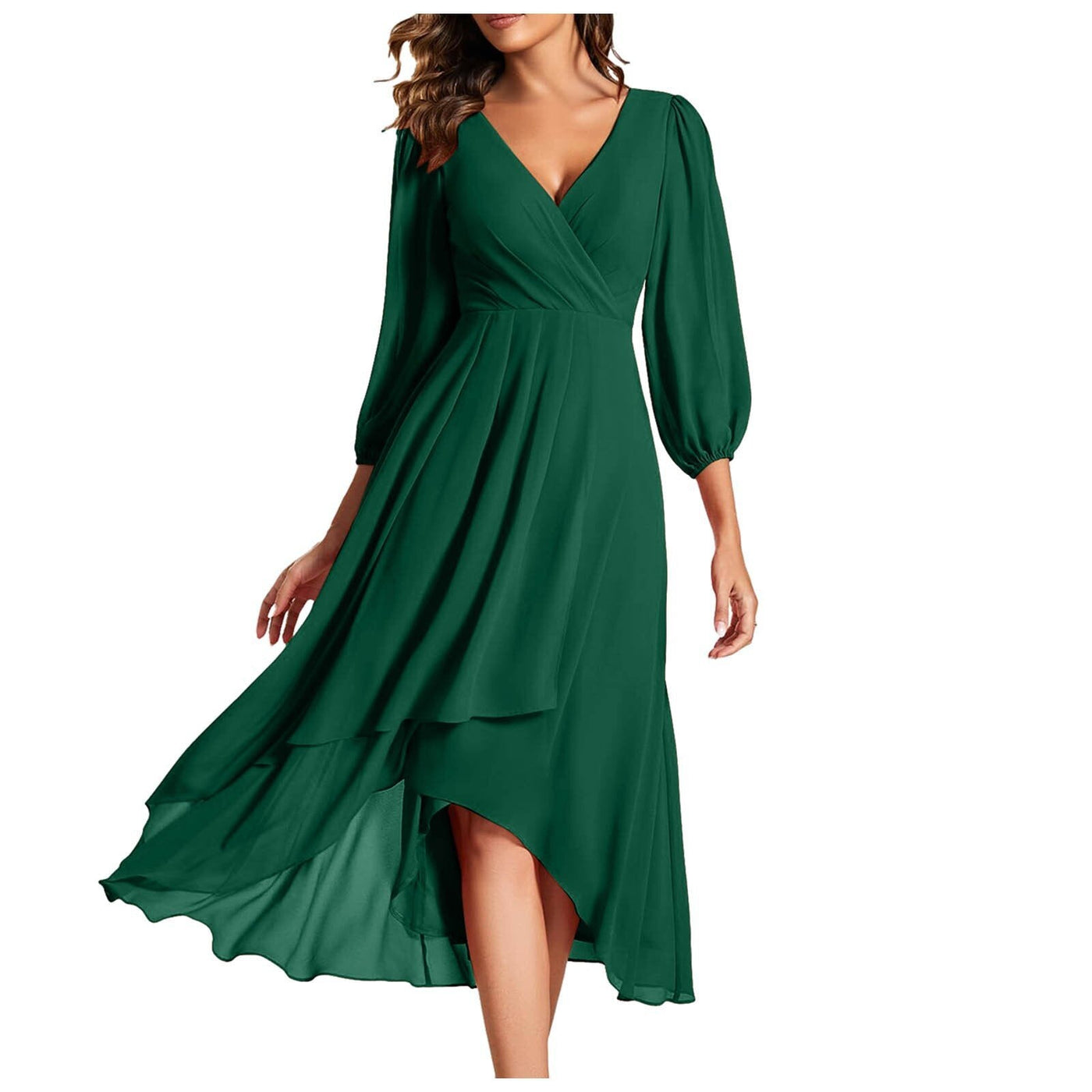Miana | Chic Asymmetrical V-Neck Dress