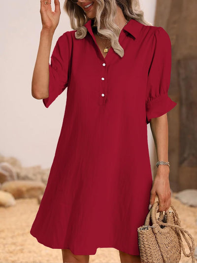 Wanette | Classic Ruffle Shirt Dress