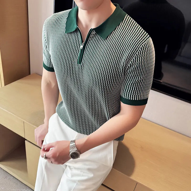 Emeline Classic Zip Polo Shirt