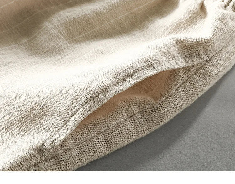 Solano Pinstripe Linen Shorts