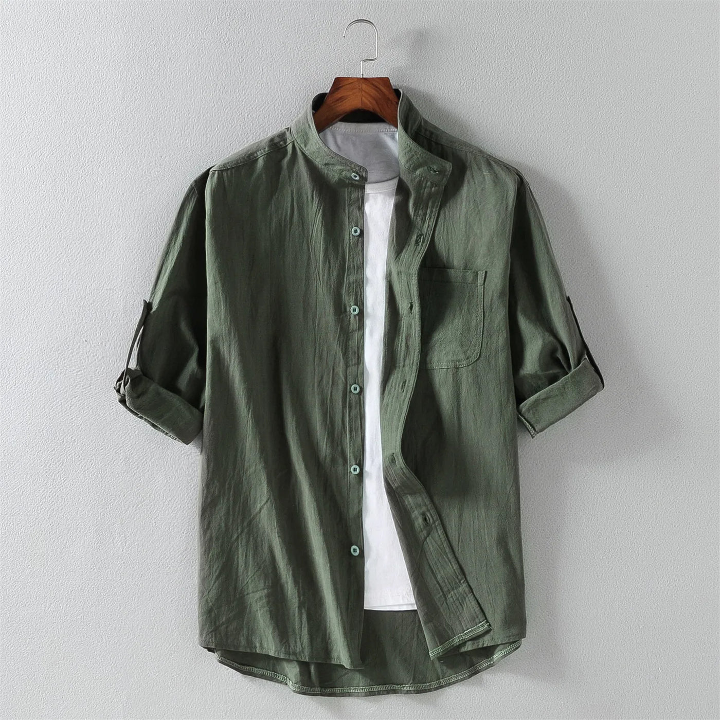 Arroyo Roll Sleeve Cotton Shirt