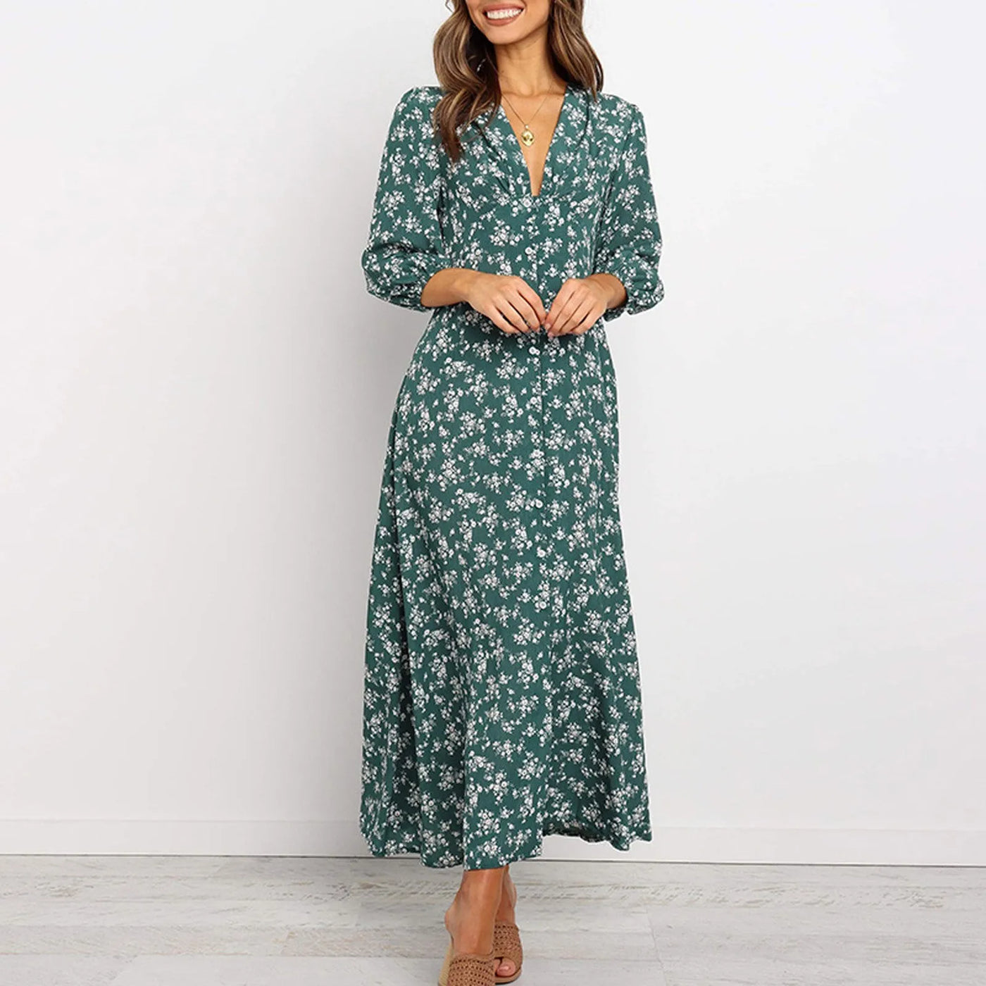 Janin | Everyday V-Neck Floral Dress
