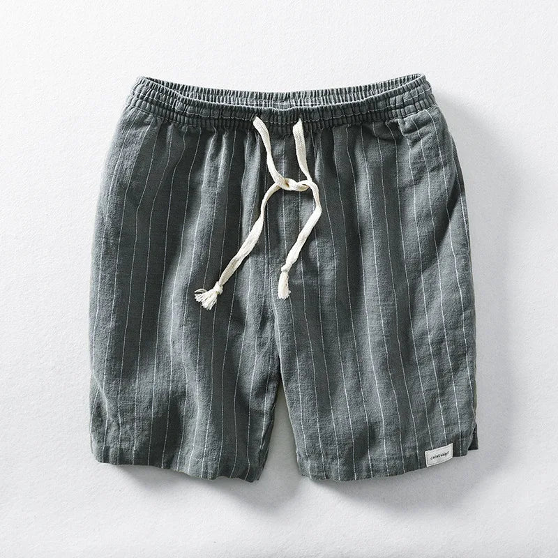 Solano Pinstripe Linen Shorts