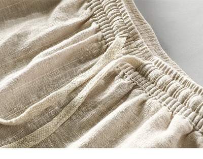 Solano Pinstripe Linen Shorts