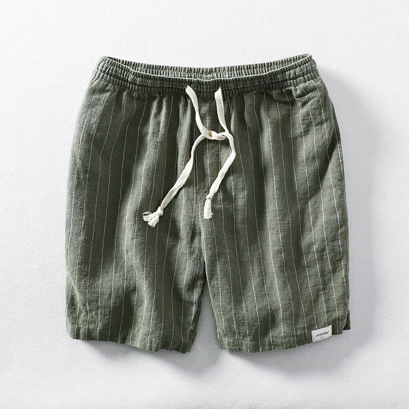 Solano Pinstripe Linen Shorts