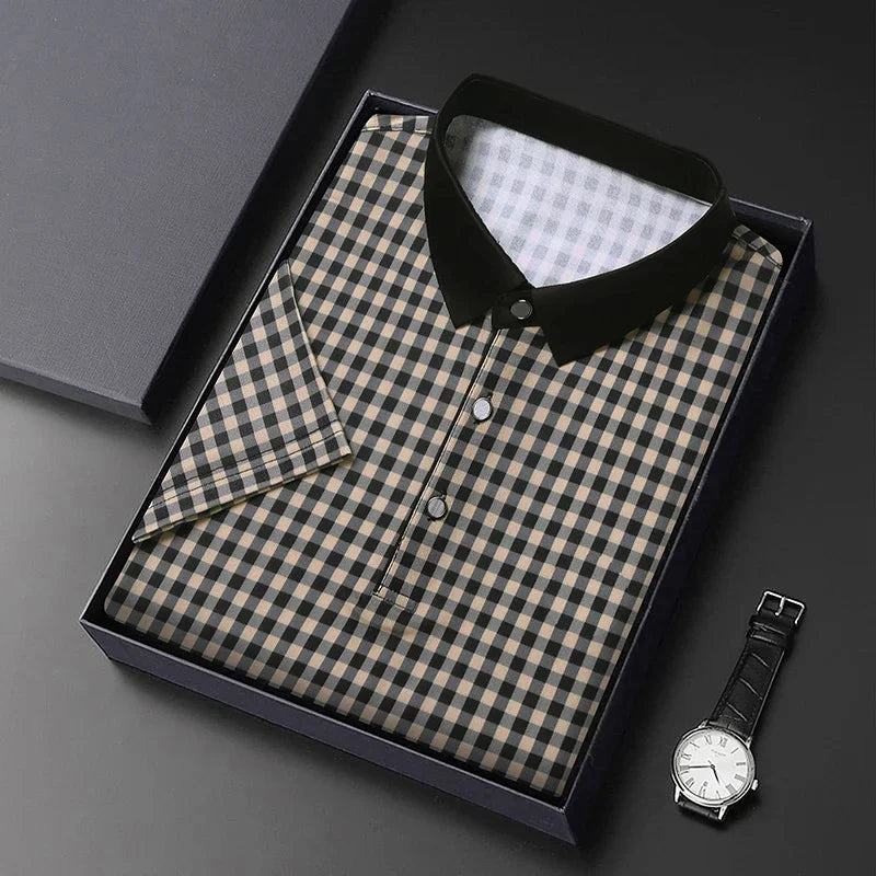 Oxford Grid Plaid Polo