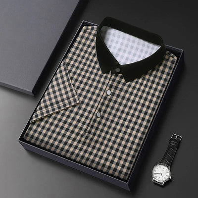 Oxford Grid Plaid Polo