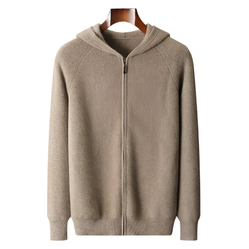 Montavero Merino Wool Zip-Up Sweater