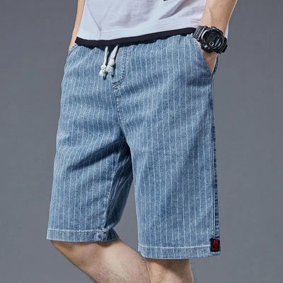 Downtown Denim Striped Men's Shorts