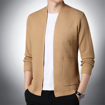 Manchester Waffle-Knit Cardigan
