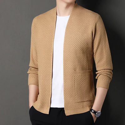 Manchester Waffle-Knit Cardigan