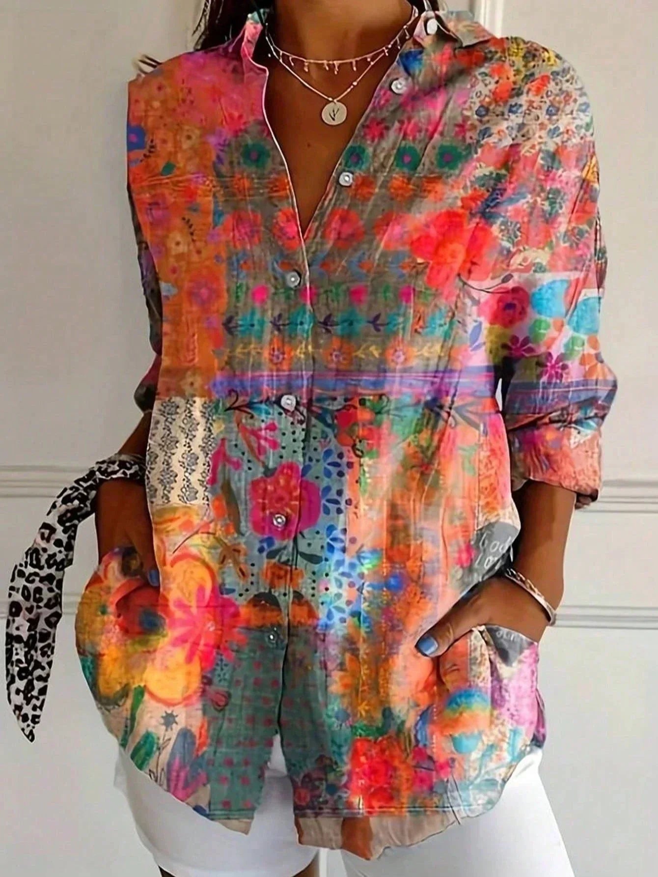 Ashtrid | Colorful Pattern Blouse
