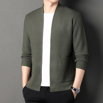 Manchester Waffle-Knit Cardigan