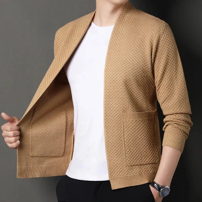 Manchester Waffle-Knit Cardigan