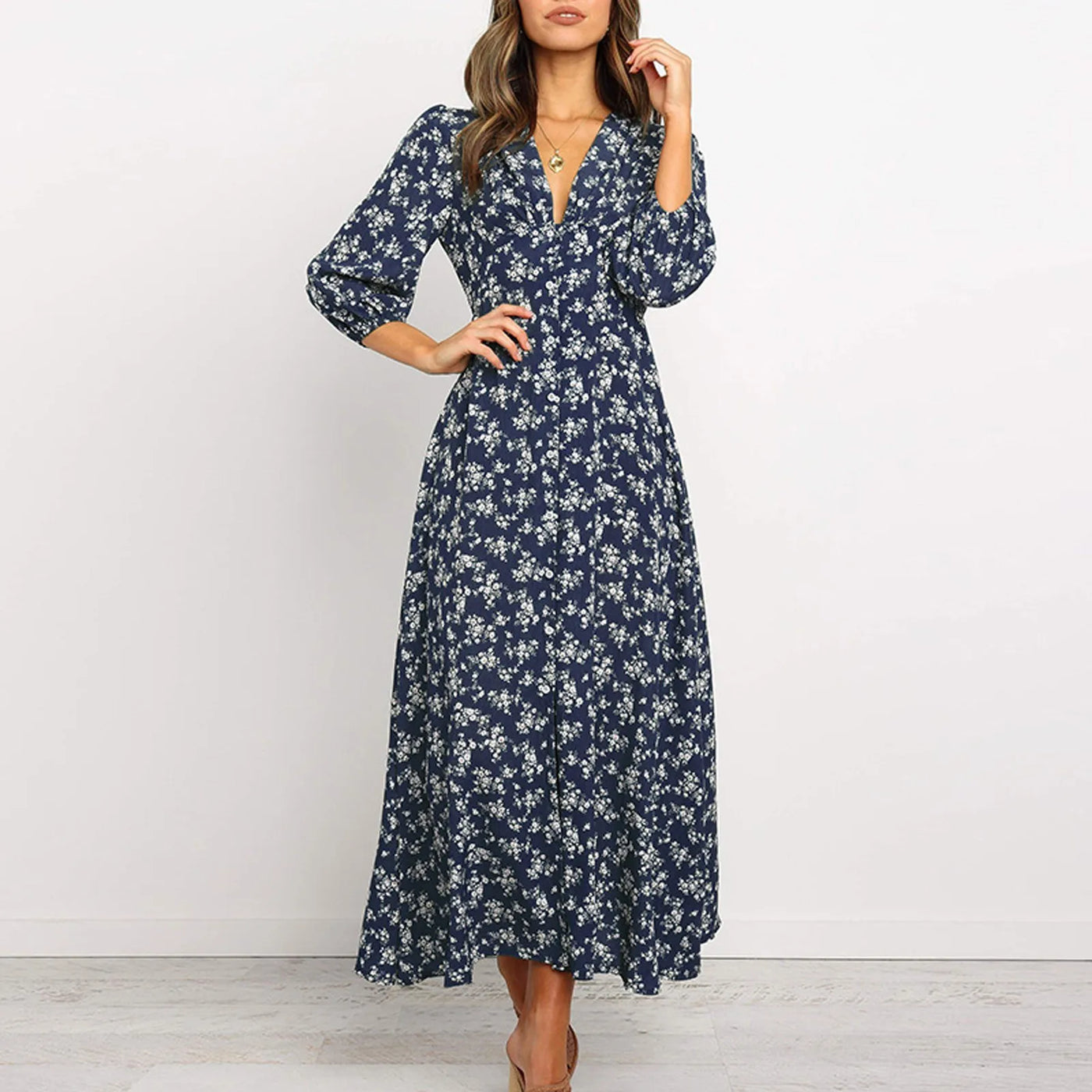 Janin | Everyday V-Neck Floral Dress