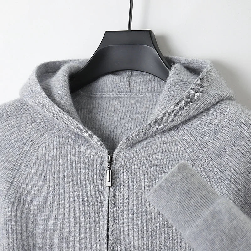 Montavero Merino Wool Zip-Up Sweater