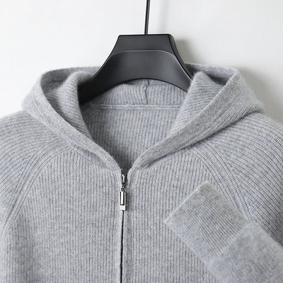 Montavero Merino Wool Zip-Up Sweater