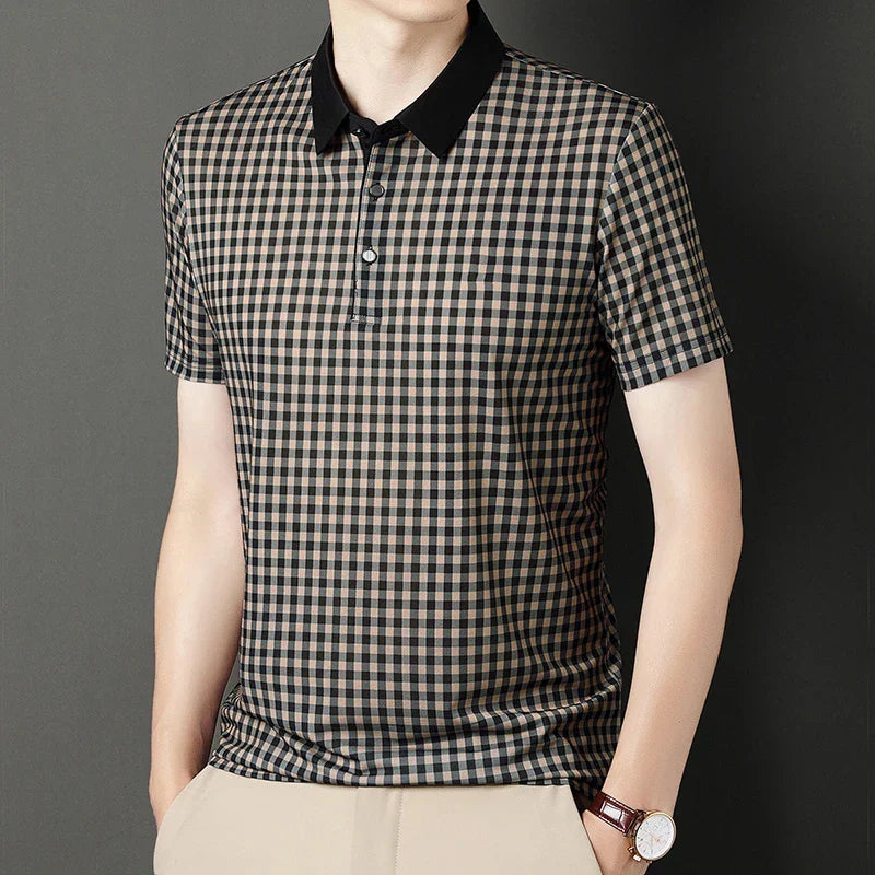Oxford Grid Plaid Polo