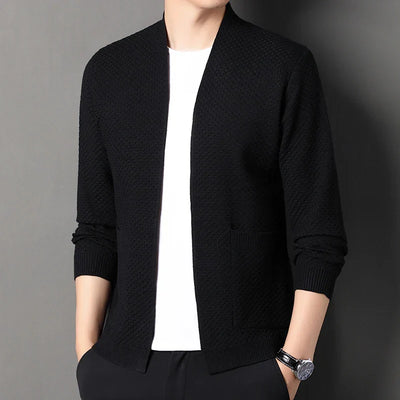 Manchester Waffle-Knit Cardigan