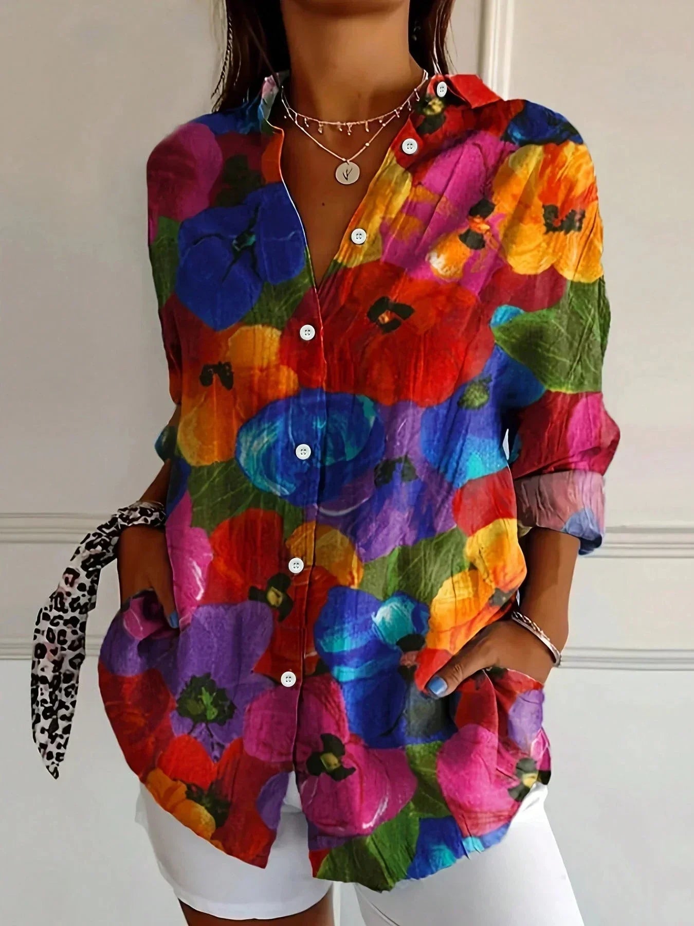 Ashtrid | Colorful Pattern Blouse
