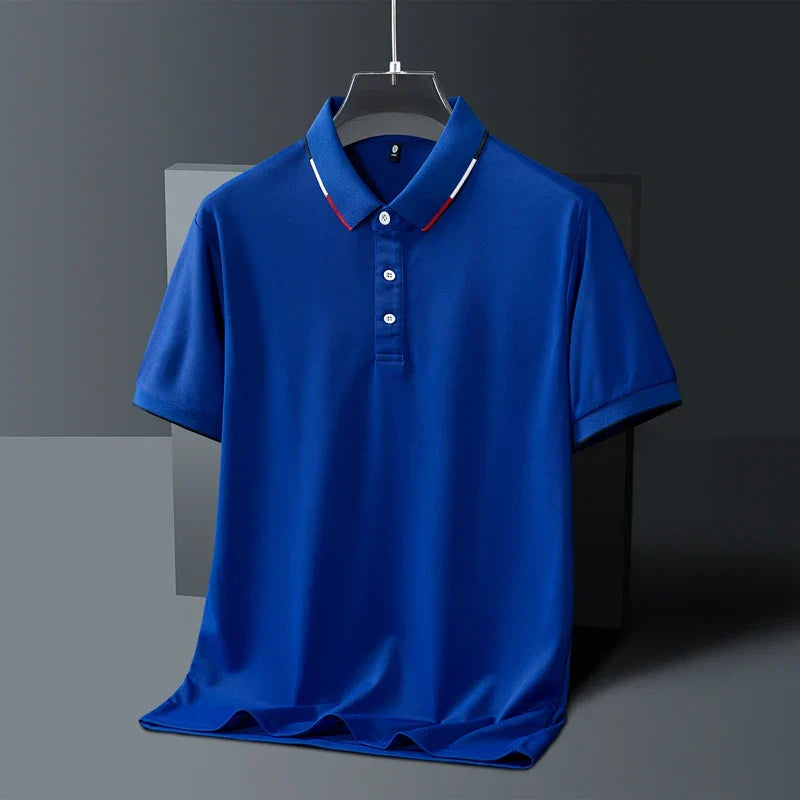 Seabrook Pinstriped Collar Polo