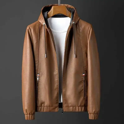 Hudson Leather Hooded Jacket