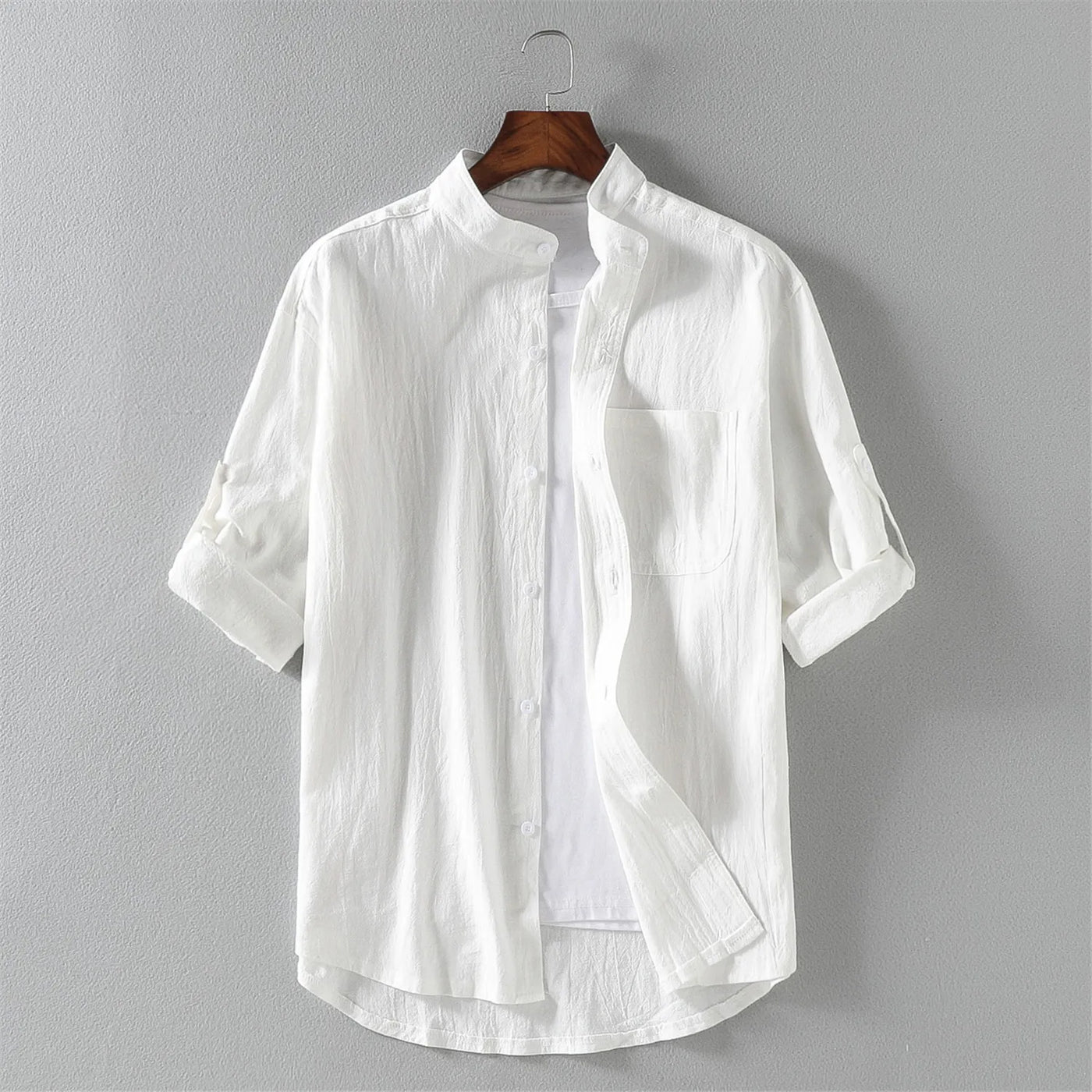 Arroyo Roll Sleeve Cotton Shirt