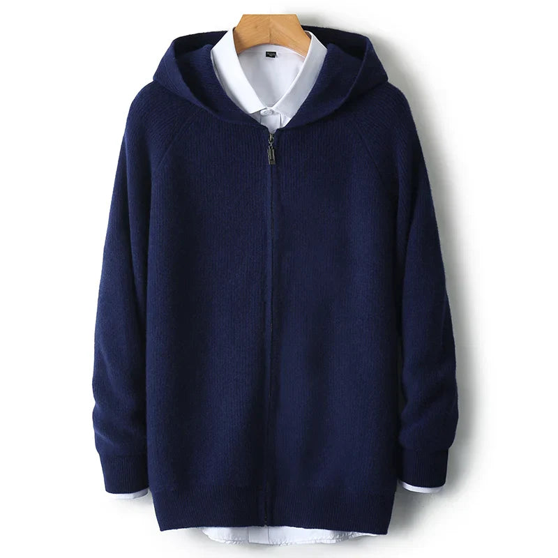 Montavero Merino Wool Zip-Up Sweater