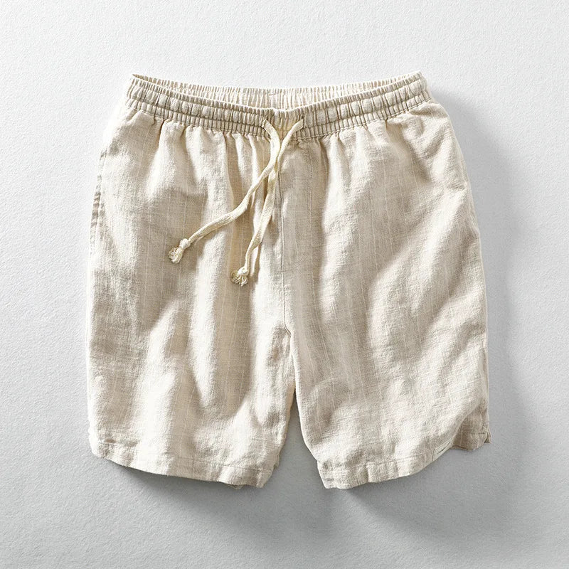 Solano Pinstripe Linen Shorts