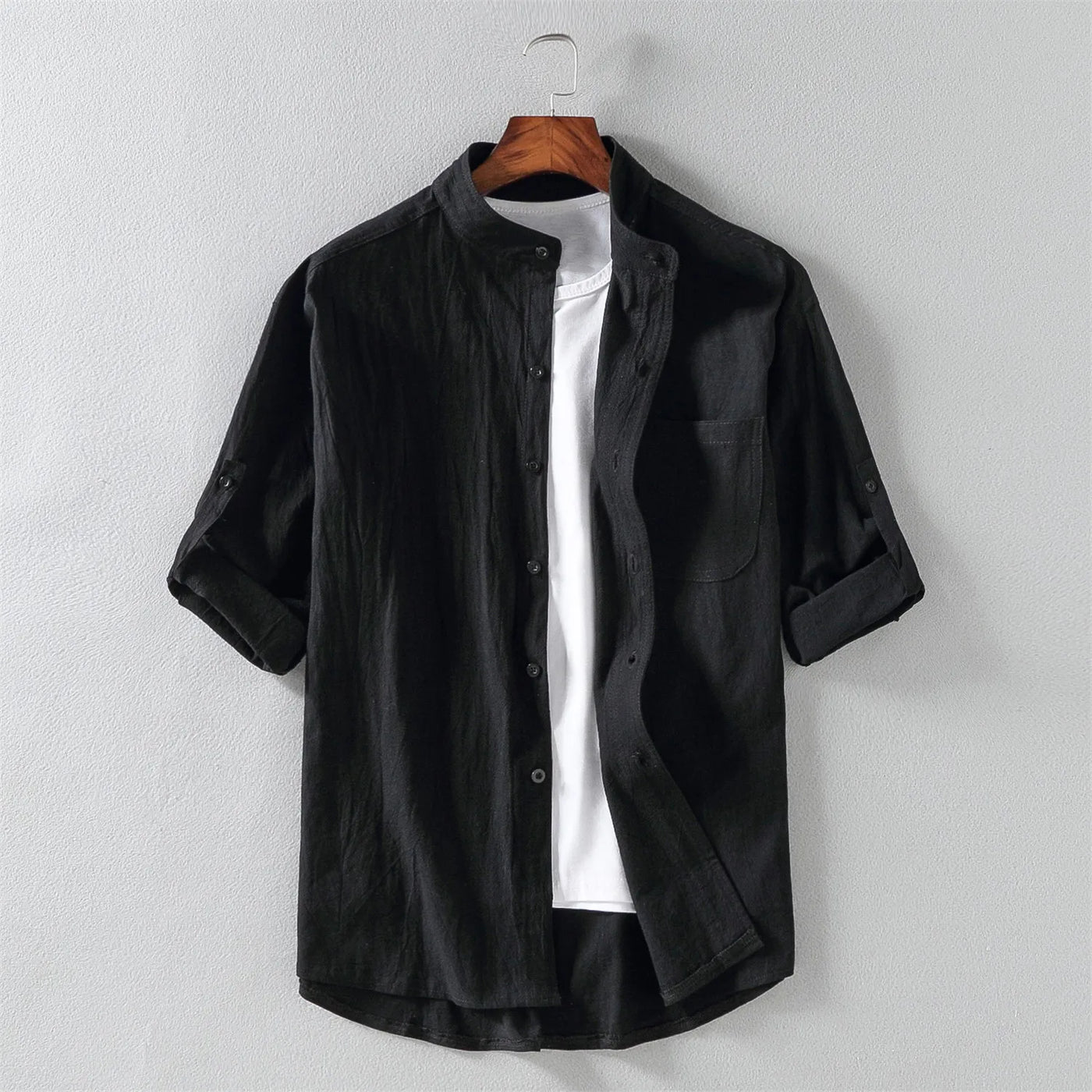 Arroyo Roll Sleeve Cotton Shirt