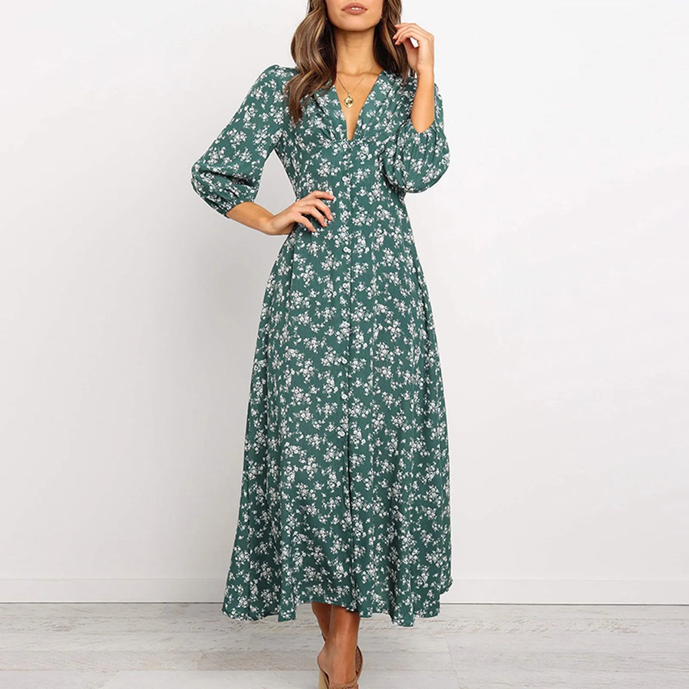 Janin | Everyday V-Neck Floral Dress