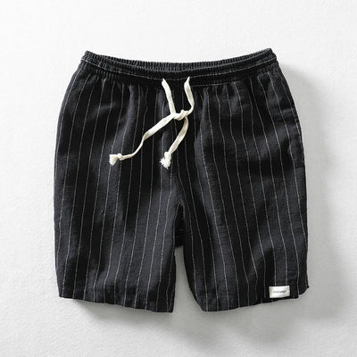 Solano Pinstripe Linen Shorts