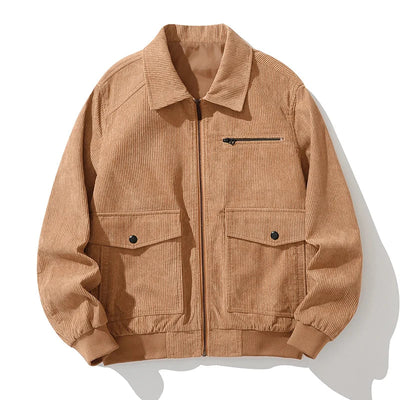 Benton Zip-Up Corduroy Coat