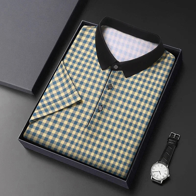 Oxford Grid Plaid Polo