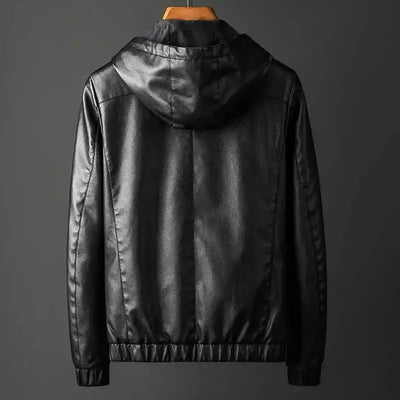Hudson Leather Hooded Jacket