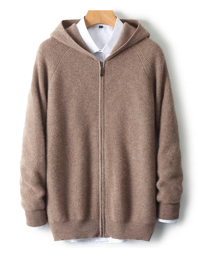 Montavero Merino Wool Zip-Up Sweater