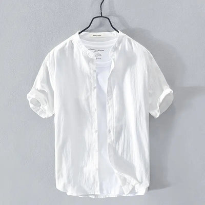 Banard Band Collar Summer Shirt