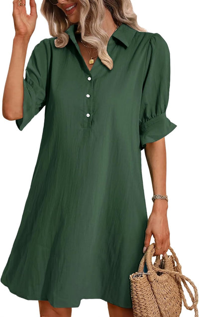 Wanette | Classic Ruffle Shirt Dress