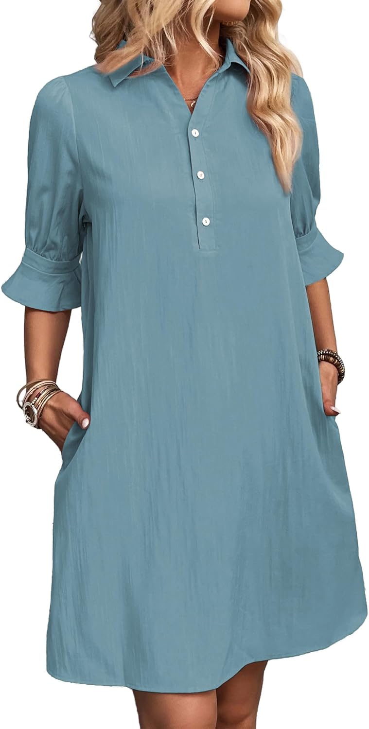 Wanette | Classic Ruffle Shirt Dress