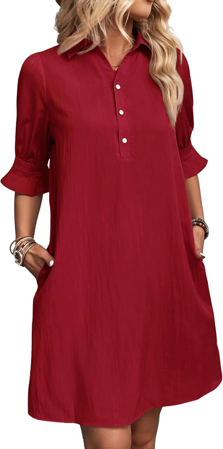 Wanette | Classic Ruffle Shirt Dress
