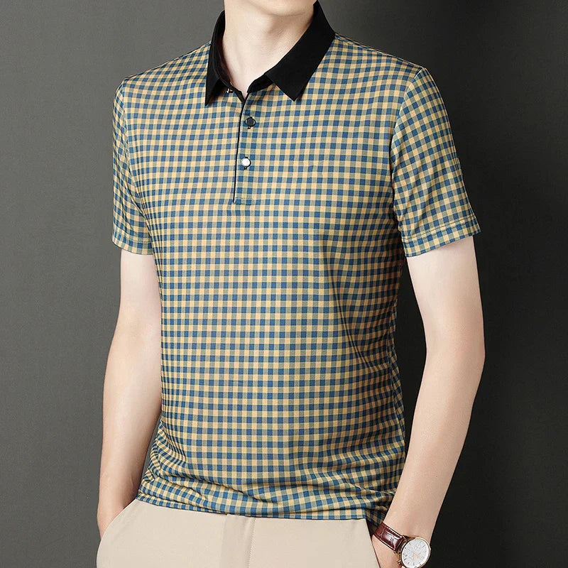 Oxford Grid Plaid Polo