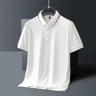 Seabrook Pinstriped Collar Polo