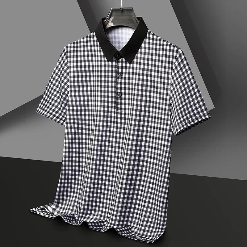 Oxford Grid Plaid Polo