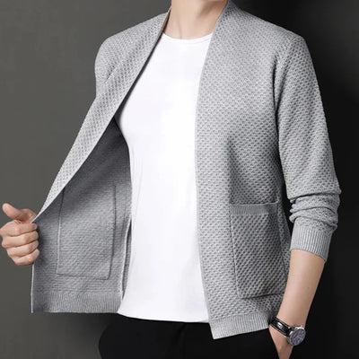 Manchester Waffle-Knit Cardigan