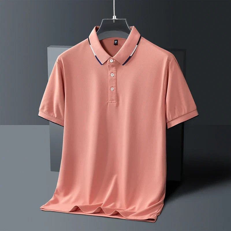 Seabrook Pinstriped Collar Polo