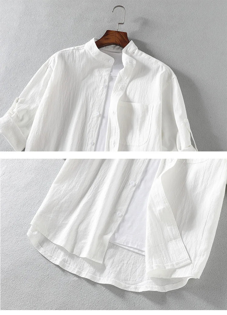 Arroyo Roll Sleeve Cotton Shirt