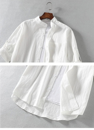 Arroyo Roll Sleeve Cotton Shirt