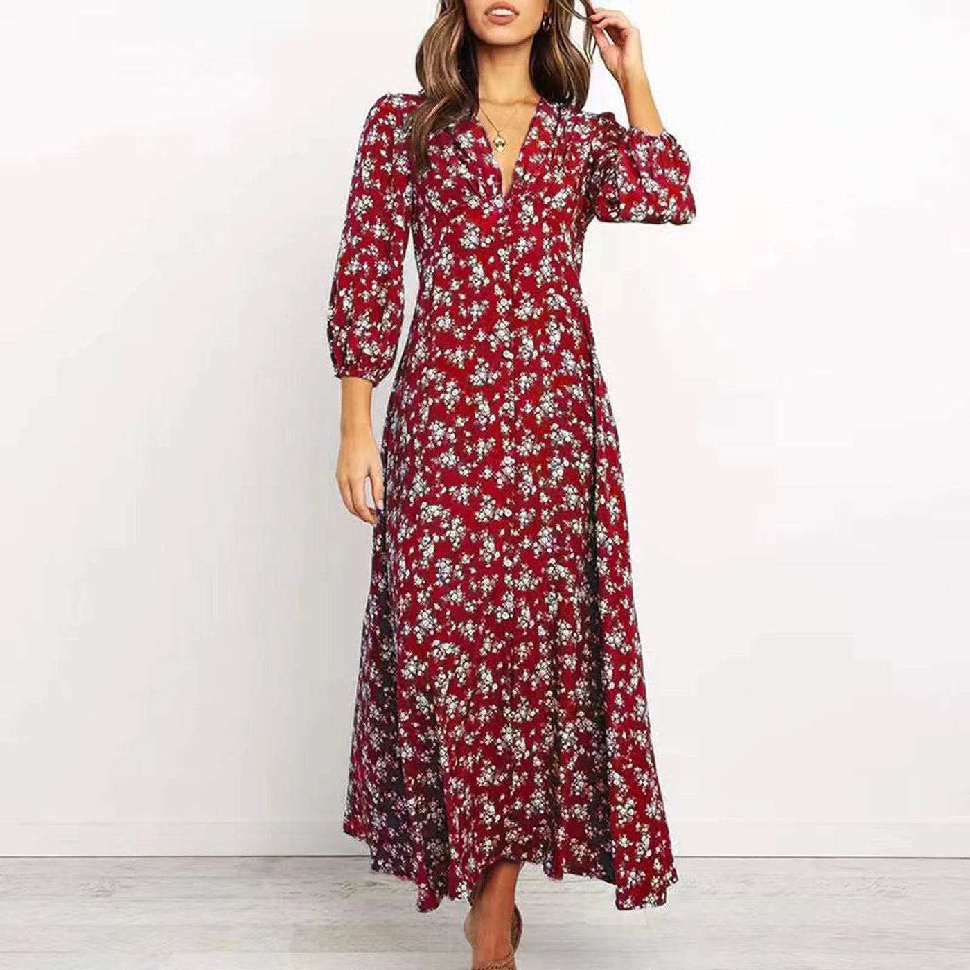 Janin | Everyday V-Neck Floral Dress