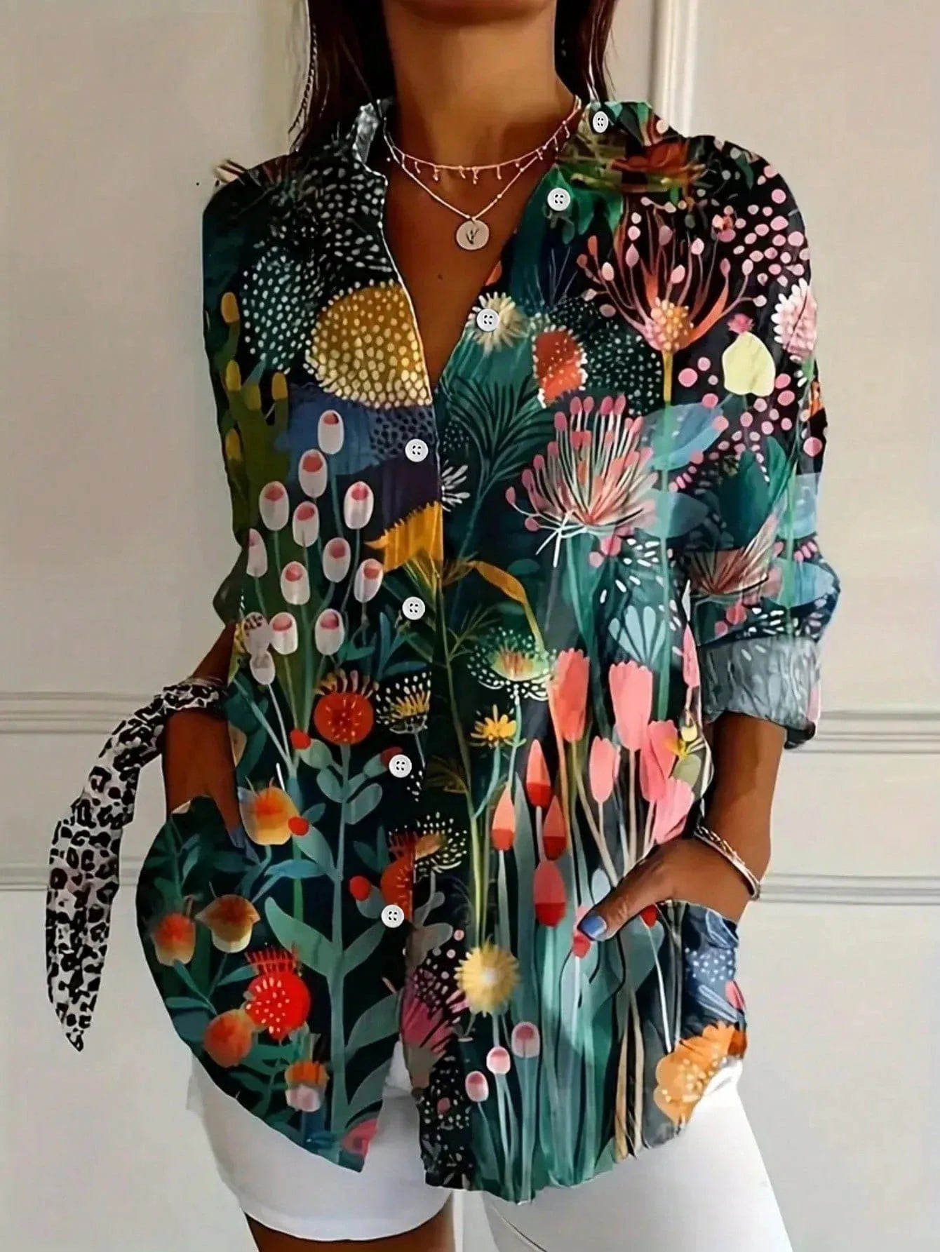 Ashtrid | Colorful Pattern Blouse