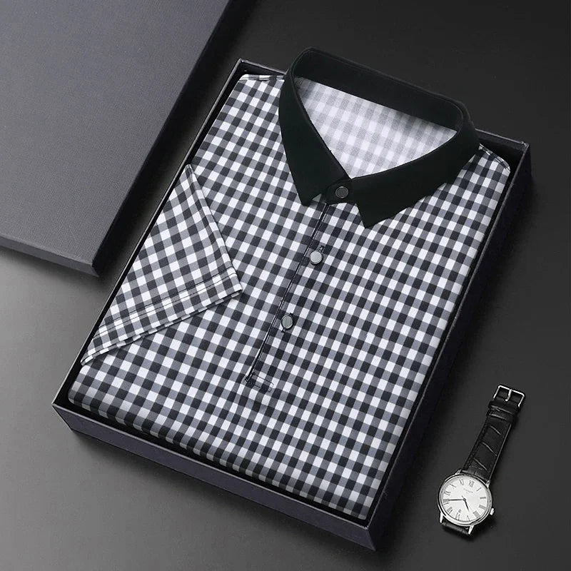 Oxford Grid Plaid Polo